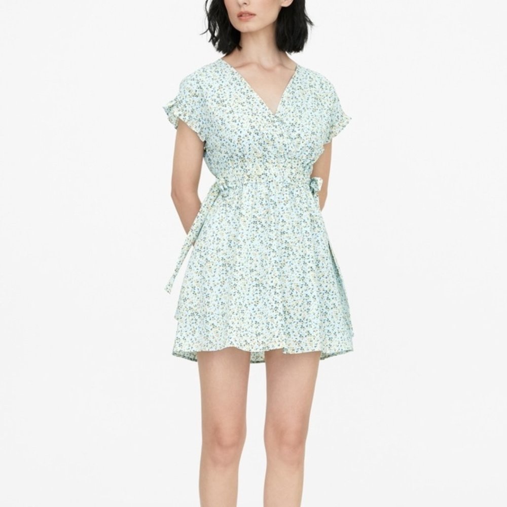 Pomelo Mint Floral Dress